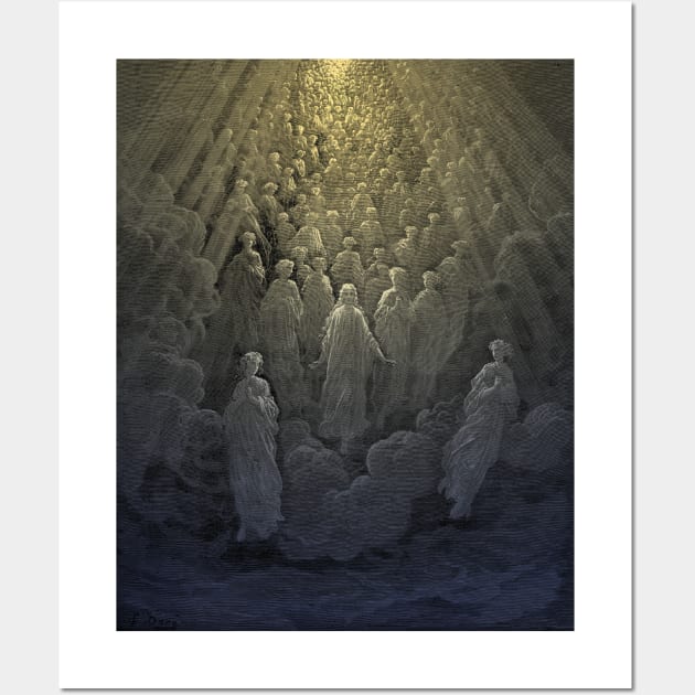 High Resolution Gustave Doré Illustration The Glowing Souls Tinted Wall Art by tiokvadrat